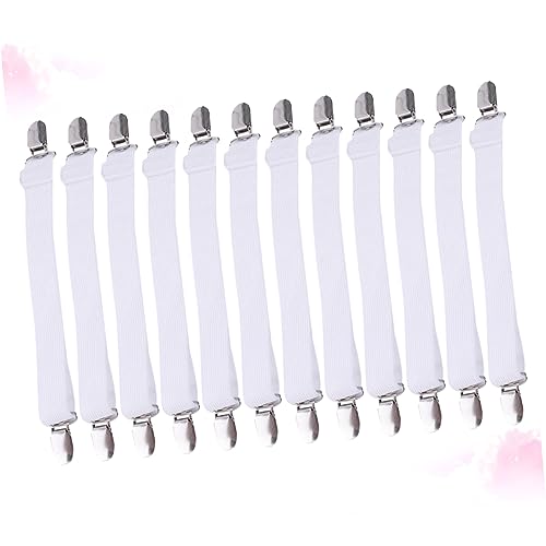 PartyKindom 12 Stück Teiliges Verstellbare Elastische Bettlakenspanner mit Starken Clips Dehnbar Multifunktionale Befestigung für Spannbettlaken Matratzenschoner und Gardinen Weiß PartyKindom 12 Stück Teiliges Verstellbare Elastische Bettlakenspanner mit Starken Clips Dehnbar Multifunktionale Befestigung für Spannbettlaken Matratzenschoner und Gardinen Weiß von PartyKindom