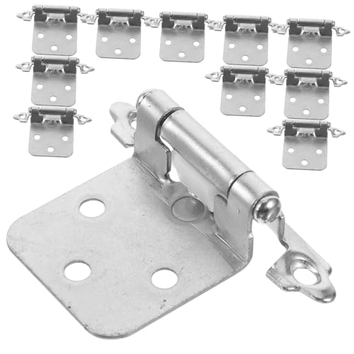 PartyKindom 16 Stück Teiliges Selbstschließende Scharniere für Küchenschränke Robuste Möbelbeschläge aus Eisen in Gebürstetem Nickel Leise und Langlebige Türscharniere für Küchen und von PartyKindom