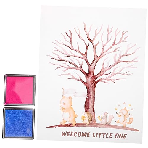PartyKindom 1Satz Gäste Anmeldetafel für Geschlechtsoffenbarung Fingerabdruck Baum für Babyparty Kreatives Gästebuch Poster Stempelkissen und Klebepunkt PartyKindom 1Satz Gäste Anmeldetafel für Geschlechtsoffenbarung Fingerabdruck Baum für Babyparty Kreatives Gästebuch Poster Stempelkissen und Klebepunkt von PartyKindom