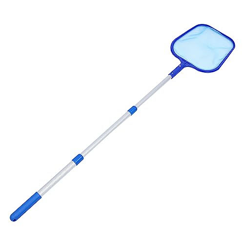 PartyKindom 1Satz Professioneller Pool Skimmer mit Teleskopstange Feines Mesh für Schwimmbädern Teichen und Aquarien zum Auffangen von Blättern und Schmutz von PartyKindom