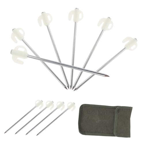 PartyKindom Zelt Heringe – 11 Stück Camping Zeltheringe mit Oxford Tasche Robuste und Langlebige Boden Stakes für Zelte Pavillons und Outdoor Aktivitäten von PartyKindom