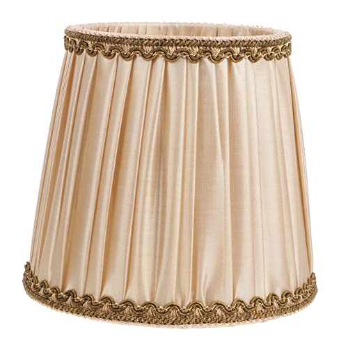PartyKindom 1Stück Europäischer Lampenschirm Vintage Tischlampenschutzabdeckung mit Falten Design für Dekoration und Staubschutz Ihrer Stehlampe oder Tischlampe von PartyKindom