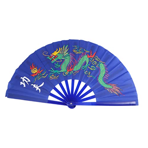 PartyKindom Chinesischer Fächer Im Stil Für Tai Chi Und Kung Fu Handfächer Aus Kunststoff Mit Drachenmotiv Für Performance Und Training Und Langlebig PartyKindom Chinesischer Fächer Im Stil Für Tai Chi Und Kung Fu Handfächer Aus Kunststoff Mit Drachenmotiv Für Performance Und Training Und Langlebig von PartyKindom