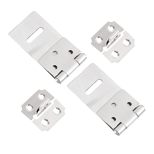 PartyKindom 2 Sätze Diebstahl Türschloss Hasp für Fenster Möbel Schränke Ergonomisches Design Einfache Montage Sicherer Schutz für Privatsphäre und Eigentum von PartyKindom