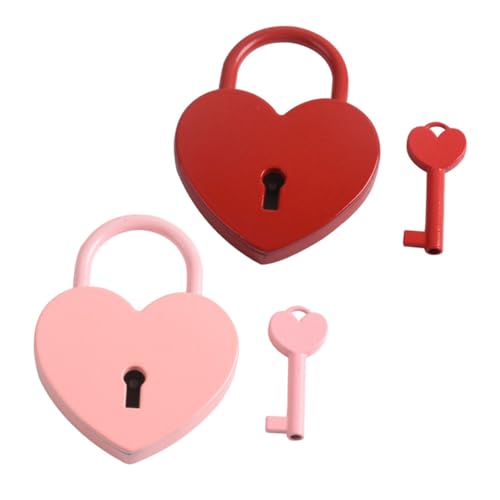 PartyKindom 2 Sätze Herzförmiges Vorhängeschloss für Gepäck Schloss mit Schlüssel Robust Rostfrei Romantisch Geschenk für Koffer Taschen Schränke und Schließfächer PartyKindom 2 Sätze Herzförmiges Vorhängeschloss für Gepäck Schloss mit Schlüssel Robust Rostfrei Romantisch Geschenk für Koffer Taschen Schränke und Schließfächer von PartyKindom