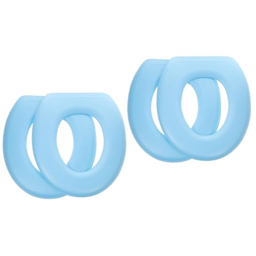PartyKindom 2 Sätze Wc-sitzkissen Weicher Toilettensitz Waschbar Toilettensitzheber Bidet Wc-Sitz Toilettenauflage Stallmatten Warme Toilettenabdeckungen Wc-Riser-Kissen Eva Blue 2 Stücke * 2 von PartyKindom
