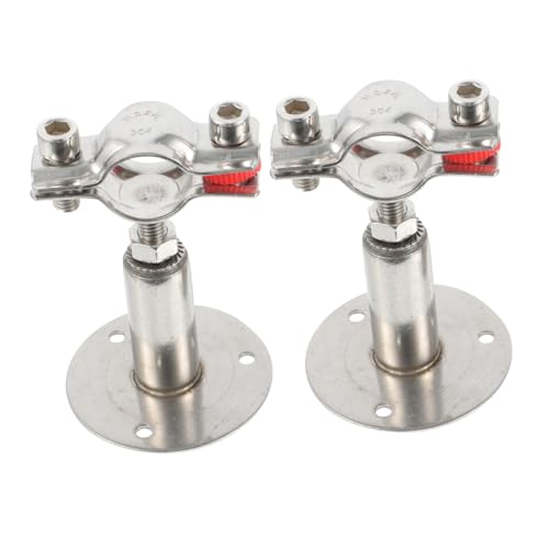 PartyKindom 2 Stück Edelstahl Schlauchhalter Verstellbar Rohrschelle Rohrhalterung Robust Rostfrei für Wasser und Gasschläuche Innen Außen Vielseitig Einsetzbar von PartyKindom