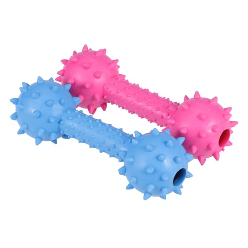 PartyKindom 2 Stück Hund Kauspielzeug Gummi Hantel mit Glocken Geräuschaktiv Zahnreinigend Robustes TPR Material Interaktives Beißspielzeug für Welpen und Katzen Blau und Rosa PartyKindom 2 Stück Hund Kauspielzeug Gummi Hantel mit Glocken Geräuschaktiv Zahnreinigend Robustes TPR Material Interaktives Beißspielzeug für Welpen und Katzen Blau und Rosa von PartyKindom