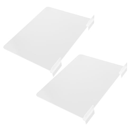 PartyKindom 2 Stück Kleiderschrank-trennwand Verstellbare Regale Für Schrank Kleiderorganisator Verstellbare Einlegeböden Schrank Regalteiler Speisekammerregale Acryl Transparent von PartyKindom