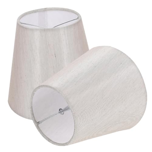 PartyKindom 2 Stück Kleine Stoff lampenschirme Lampenabdeckung Retro Design für Decken Tisch Stehlampen Ersatz Lampenschirm für Kronleuchter und Wandlampen Vielseitig Einsetzbar im von PartyKindom