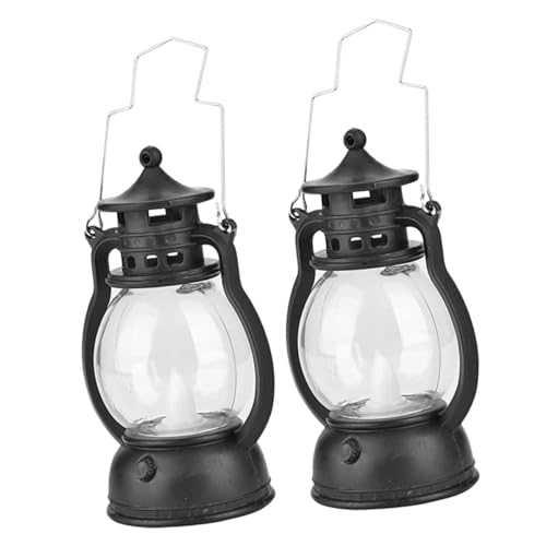 PartyKindom 2 Stück LED Laterne Vintage Stil Handlampe aus Robustem Dekorative Öl form ohne Batterie für Garten Wohnzimmer Outdoor dekoration Stilvolle Geschenkidee von PartyKindom