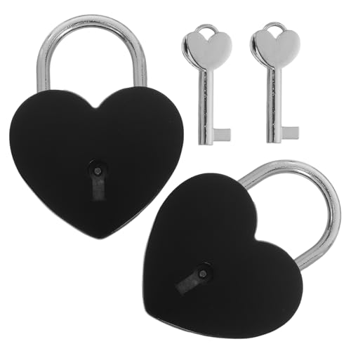 PartyKindom 2 Stück Liebesschloss: Mini-Herz-Vorhängeschloss mit Schlüssel für Verliebte, Hochzeit, Valentinstag, Jahrestag – Reisenotizbuch-Schlösser für Schmuckschatulle PartyKindom 2 Stück Liebesschloss: Mini-Herz-Vorhängeschloss mit Schlüssel für Verliebte, Hochzeit, Valentinstag, Jahrestag – Reisenotizbuch-Schlösser für Schmuckschatulle von PartyKindom