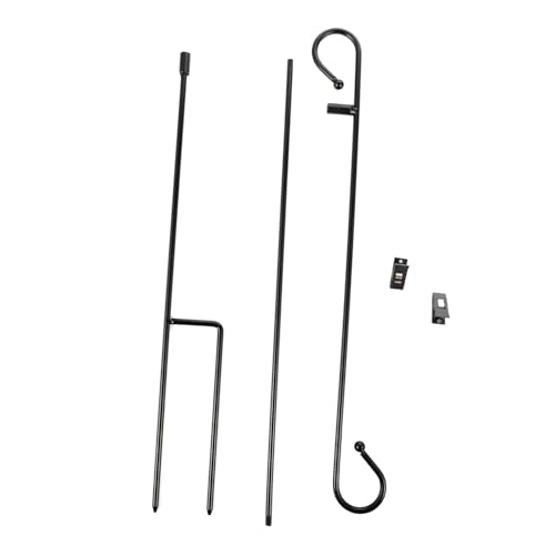 PartyKindom 2 Stück Metall Gartenflaggenhalter mit Clips Windfester und Stabiler Gartenfahnenständer Wetterfester Fahnenmast Zubehör für Garten und Partydeko Geeignet für Weihnachts und von PartyKindom