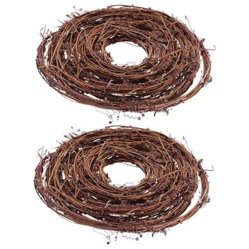 PartyKindom 2 Stück Natürliche Rattan Girlanden Teilig DIY Dekorative Weinreben für Weihnachtskränze Basteln Haustür Deko Natürliche Trockenpflanzen Girlande für Festliche Außen und PartyKindom 2 Stück Natürliche Rattan Girlanden Teilig DIY Dekorative Weinreben für Weihnachtskränze Basteln Haustür Deko Natürliche Trockenpflanzen Girlande für Festliche Außen und von PartyKindom