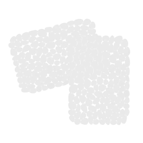 PartyKindom 2 Stück PVC Spülbeckenmatte Transparent Rutschfeste Abflussmatte für Küchenspüle Schnelles Abtropfen Stabile Oberfläche Vielseitig als Abtropffläche für Geschirr und Besteck von PartyKindom