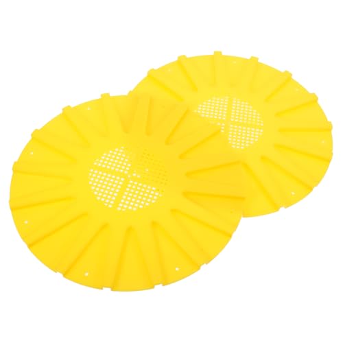 PartyKindom 2 Stück Praktische Ausgangsscheiben aus Kunststoff Kanal Imkereibedarf für Effiziente Bienentransfer Bienensichere Fluchtöffnungen Gelb für Imker und Bienenhaltung von PartyKindom