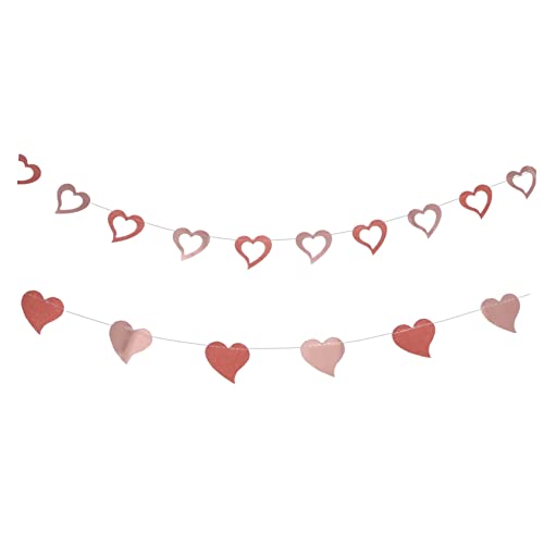 PartyKindom 2 Stück Romantische Herz Wimpelkette Teilig Leichte Partydekoration Roségold Wiederverwendbar für Hochzeit Valentinstag und Festliche Anlässe Einfache Montage Fröhliche Atmosphäre PartyKindom 2 Stück Romantische Herz Wimpelkette Teilig Leichte Partydekoration Roségold Wiederverwendbar für Hochzeit Valentinstag und Festliche Anlässe Einfache Montage Fröhliche Atmosphäre von PartyKindom
