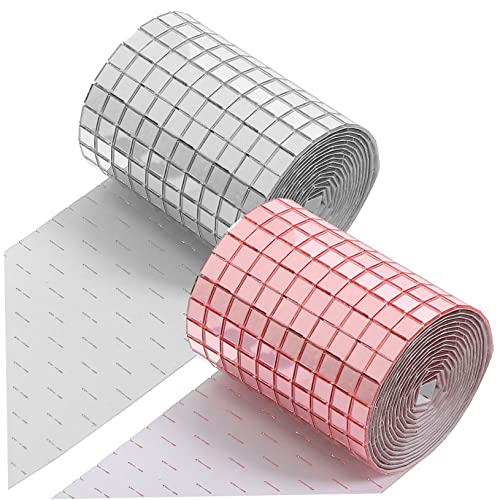 PartyKindom 2 Stück Selbstklebende Acryl Spiegel Mosaikfliesen Hochreflektierende Wanddekoration DIY Bastelaufkleber für Spiegelkugeln Karten Scrapbooking Roségold und Silber PartyKindom 2 Stück Selbstklebende Acryl Spiegel Mosaikfliesen Hochreflektierende Wanddekoration DIY Bastelaufkleber für Spiegelkugeln Karten Scrapbooking Roségold und Silber von PartyKindom