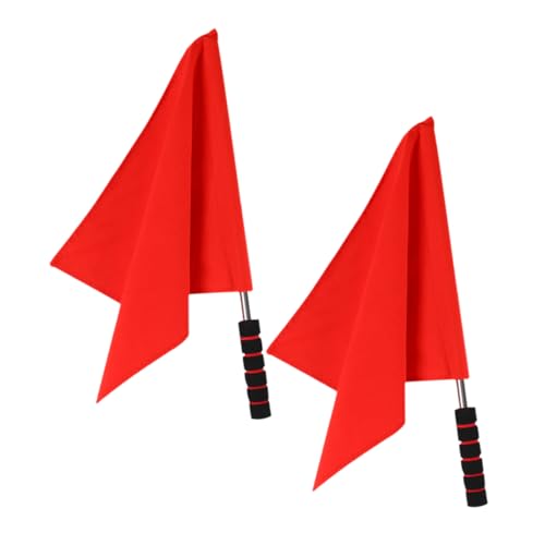 PartyKindom 2 Stück Signalflagge für Schiedsrichter Leichte Rostfreie Ausführung mit Schwammgriff Sichtbare Rote Fahnen für Fußball Linienrichter Volleyball und Leichtathletik für PartyKindom 2 Stück Signalflagge für Schiedsrichter Leichte Rostfreie Ausführung mit Schwammgriff Sichtbare Rote Fahnen für Fußball Linienrichter Volleyball und Leichtathletik für von PartyKindom
