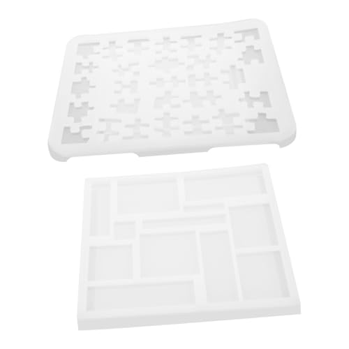 PartyKindom 2 Stück Teiliges DIY Silikon Puzzle Form Flexible Geometrische Epoxidharz Gießform Wiederverwendbar Hohe Reißfestigkeit für Kreative Bastelprojekte und Personalisierte Kristall PartyKindom 2 Stück Teiliges DIY Silikon Puzzle Form Flexible Geometrische Epoxidharz Gießform Wiederverwendbar Hohe Reißfestigkeit für Kreative Bastelprojekte und Personalisierte Kristall von PartyKindom