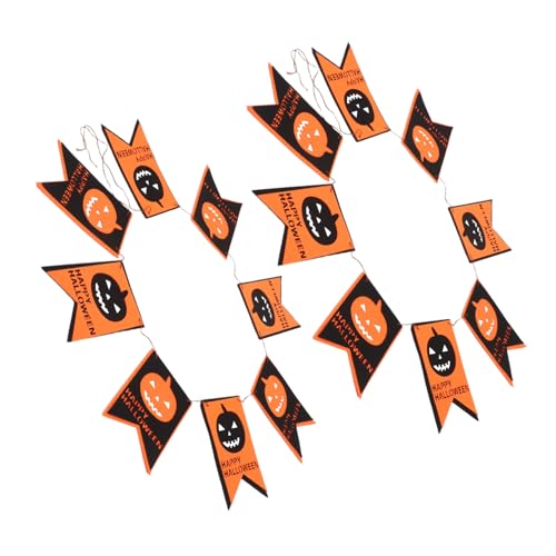 PartyKindom 2 Stück Teiliges Halloween Wimpelbanner aus Wetterfestem Vliesstoff Kürbis Dekoratives Party Accessoire für Ktv Bar Zuhause Vielseitig Einsetzbar Einfache Montage Herbstliche PartyKindom 2 Stück Teiliges Halloween Wimpelbanner aus Wetterfestem Vliesstoff Kürbis Dekoratives Party Accessoire für Ktv Bar Zuhause Vielseitig Einsetzbar Einfache Montage Herbstliche von PartyKindom