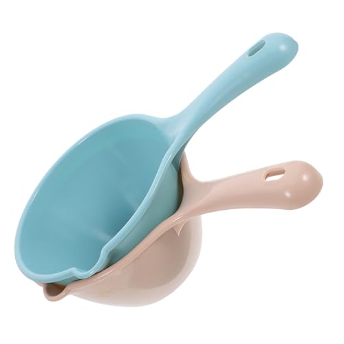 PartyKindom 2 Stück Teiliges Kunststoff Wasserschöpfer Tiefer Wasserlöffel mit Aufhängeloch Vielseitig Einsetzbar für Bad Küche und Garten Robust Leicht Einfach zu Reinigen zum Gießen und von PartyKindom