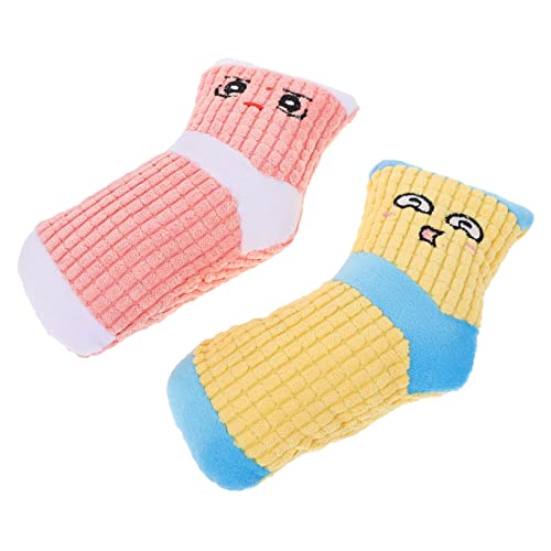 PartyKindom 2 Stück Teiliges Plüsch Haustierspielzeug in Sockenform Bissfestes Quietschspielzeug für Welpen Interaktives Kau und Beschäftigungsspielzeug in Rosa und Gelb Geräuscherzeugendes PartyKindom 2 Stück Teiliges Plüsch Haustierspielzeug in Sockenform Bissfestes Quietschspielzeug für Welpen Interaktives Kau und Beschäftigungsspielzeug in Rosa und Gelb Geräuscherzeugendes von PartyKindom