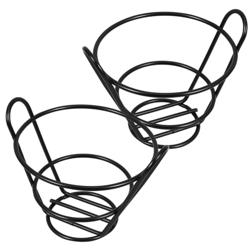 PartyKindom 2 Stück Teiliges Snack display aus Schwarzem Metall French Fries Ständer mit Hohlem Drahtkorb design Kompakt und Praktisch für Restaurant Party und Zuhause PartyKindom 2 Stück Teiliges Snack display aus Schwarzem Metall French Fries Ständer mit Hohlem Drahtkorb design Kompakt und Praktisch für Restaurant Party und Zuhause von PartyKindom