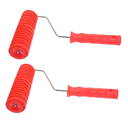 PartyKindom 2 Stück Teiliges Strukturierter Gummi Farbroller mit Ergonomischem Griff Präziser Muster prägung für Wanddekoration Wiederverwendbar Einfach zu Bedienen und Reinigen für DIY PartyKindom 2 Stück Teiliges Strukturierter Gummi Farbroller mit Ergonomischem Griff Präziser Muster prägung für Wanddekoration Wiederverwendbar Einfach zu Bedienen und Reinigen für DIY von PartyKindom