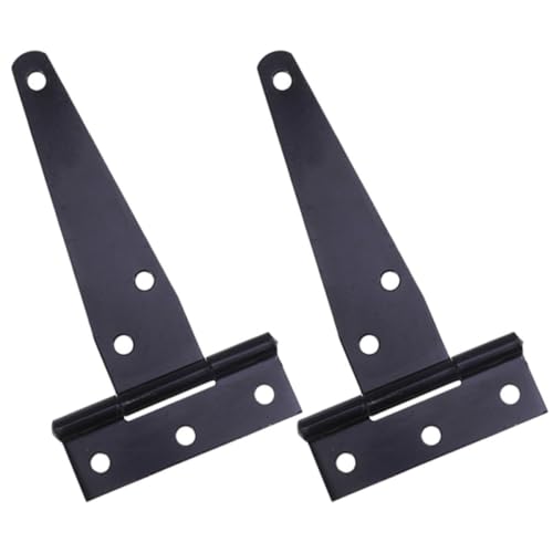 PartyKindom 2 Stück Teiliges T Förmiges Torband Torband Schwarze Verzinkte T Hinge für Gartentore Holztore Zäune Installieren Schrauben von PartyKindom