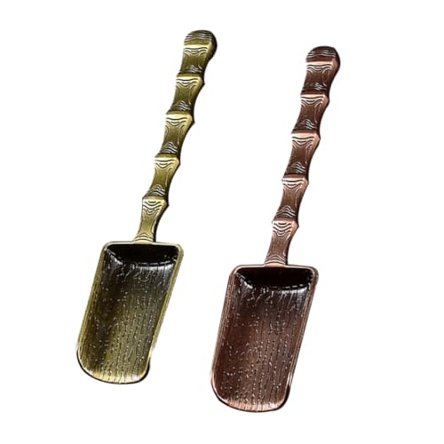 PartyKindom 2 Stück Teiliges Tee löffel Set aus Kupferlegierung mit Ergonomischem Griff und Strukturierter Oberfläche Vielseitig Einsetzbar als Teeschaufel und Küchenlöffel für Teezubereitung PartyKindom 2 Stück Teiliges Tee löffel Set aus Kupferlegierung mit Ergonomischem Griff und Strukturierter Oberfläche Vielseitig Einsetzbar als Teeschaufel und Küchenlöffel für Teezubereitung von PartyKindom