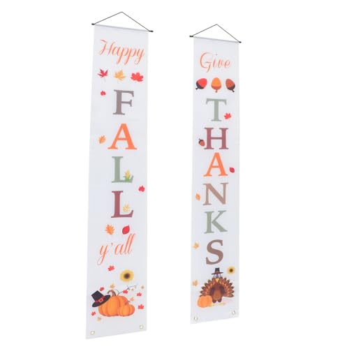 PartyKindom 2 Stück Teiliges Thanksgiving Türbanner Bunte Herbst Dekoration Wiederverwendbar für Innen Außen Party Fenster Wand Haustür PartyKindom 2 Stück Teiliges Thanksgiving Türbanner Bunte Herbst Dekoration Wiederverwendbar für Innen Außen Party Fenster Wand Haustür von PartyKindom