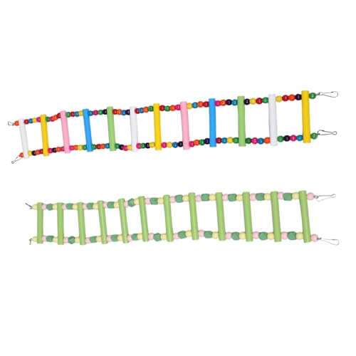 PartyKindom 2 Stück Teiliges Vogelkäfig-Leiter Holz Kletterspielzeug mit Schaukel und Sitzstange für Papageien und Wellensittiche Robust Sicher Leicht zu Reinigen Fördert Aktivität und PartyKindom 2 Stück Teiliges Vogelkäfig-Leiter Holz Kletterspielzeug mit Schaukel und Sitzstange für Papageien und Wellensittiche Robust Sicher Leicht zu Reinigen Fördert Aktivität und von PartyKindom