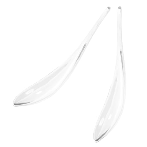 PartyKindom 2 Stück Transparenter Glaslöffel für Haushalt und Küche Vielseitiger Dessert und Suppenlöffel Fein Poliert Langlebig als und Eislöffel Spülmaschinenfest von PartyKindom