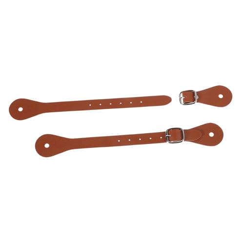 PartyKindom 2 Stück Verstellbare REIT Sporenriemen aus Strapazierfähigem Kunstleder Komfortabel und Leicht für Western Reitausrüstung und Outdoor Pferdetraining Geeignet von PartyKindom