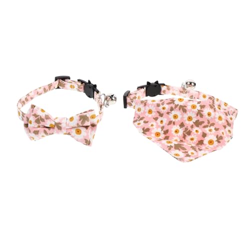 PartyKindom 2 Stück Verstellbares Katzenhalsband mit Schleife Teiliges Atmungsaktiv und Bequem Modisch mit Blumenmuster für Kätzchen und Katzen bei Täglichen Anlässen und Feiern PartyKindom 2 Stück Verstellbares Katzenhalsband mit Schleife Teiliges Atmungsaktiv und Bequem Modisch mit Blumenmuster für Kätzchen und Katzen bei Täglichen Anlässen und Feiern von PartyKindom