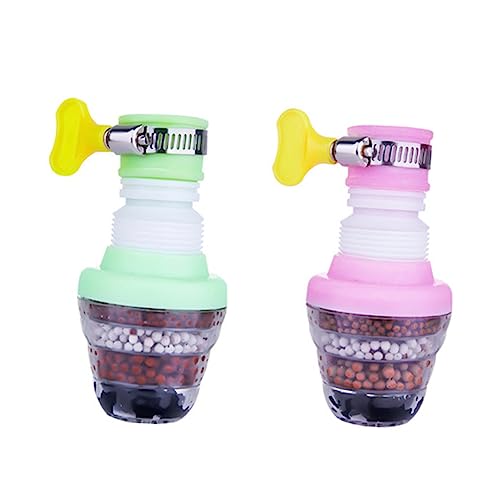 PartyKindom 2 Stück Wasserhahn Spritzschutz Wasser Sparender Duschfilter für Zuhause Kompatibel mit Küchen und Badarmaturen Langlebig Einsatz Zufällige Farbe Zufällige Farbe von PartyKindom