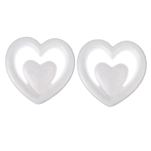 PartyKindom 2 Stück Weiße Hohle Herz Modelle aus Styropor für DIY Hochzeits und Valentinstagsdeko Leichte Bemalbare Bastelrohlinge für Kreative Party und Kunstprojekte PartyKindom 2 Stück Weiße Hohle Herz Modelle aus Styropor für DIY Hochzeits und Valentinstagsdeko Leichte Bemalbare Bastelrohlinge für Kreative Party und Kunstprojekte von PartyKindom
