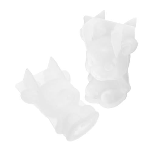 PartyKindom 2 Stück Weiße Silikonform Tier Dekoform Flexibel Langlebig für DIY Harzkerzen Schmuck Ornamente Handwerk von PartyKindom