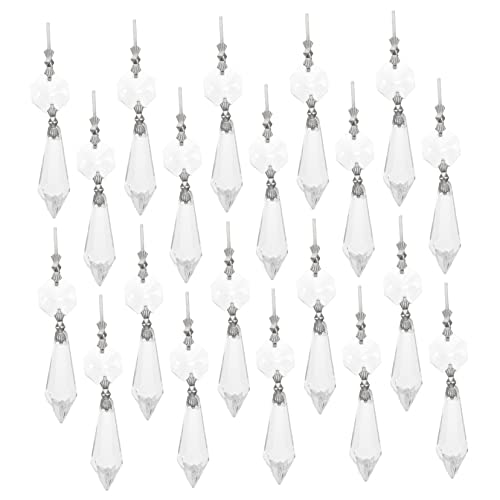 PartyKindom 20 Stück Kronleuchter hängende Kristalle kronleuchter ersatzteile wohnungsdeko Kristallanhänger für Hotel Ornament LED Kronleuchteranhänger kronleuchter Lampe Kristallglas von PartyKindom