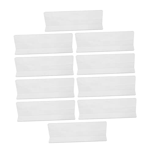 PartyKindom 20 Stück L-förmiger Separator Trennzeichen Klare Regaltrenner Stapelbar Teiler Für Klares Regal Groß Geformt Kleines Regal Organisieren Klare Trennwände Schrankregal Plastik von PartyKindom