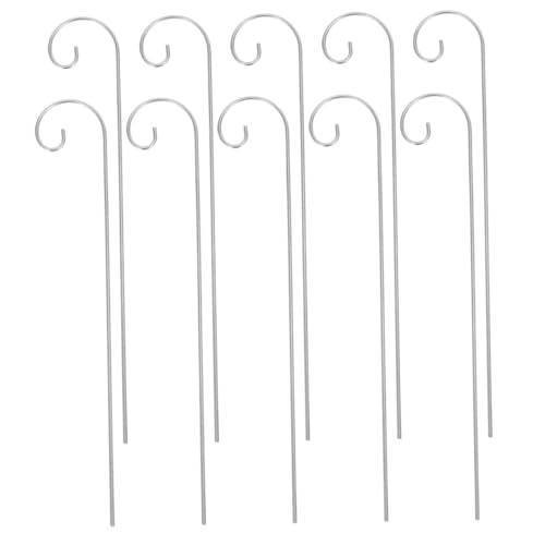 PartyKindom 20 Stück Metall Gartenhaken Pflanzenschildhalter Robust Wetterfest Multifunktional für Blumen Pflanzen Gartenmarkierer Einfache Installation für Outdoor Dekoration von PartyKindom