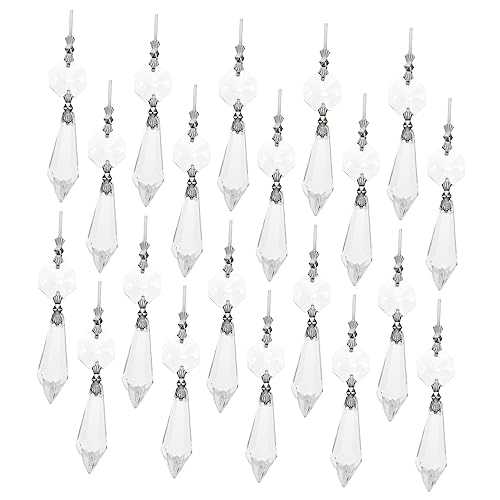 PartyKindom 20 Stück Prismen Ornament LED Glühbirnen LED Kronleuchter Glühbirnen Glühbirne Kronleuchter Deckenleuchte Kronleuchter Tropfenkristalle Kronleuchter von PartyKindom