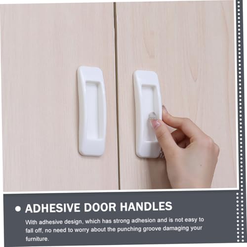 PartyKindom 20 Stück Selbstklebende Schrankgriffe für Fenster und Türen Rechteckige Möbelgriffe mit Starker Haftung Ergonomisch Gestaltet Geeignet für Glas Holz Metall und Fliesen von PartyKindom