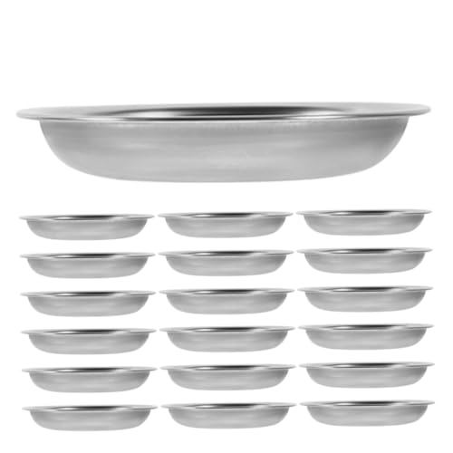 PartyKindom 20 Stück Teiliges Edelstahl Dip schälchen Rund Polierte Mini Saucenschalen für Snacks Gewürze Desserts Stapelbar Rostfrei Vielseitig Einsetzbar für Küche und Gastronomie von PartyKindom