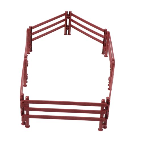 PartyKindom 20 Stück Teiliges Mini Bauernhof Zaunspielzeug aus Robustem Kunststoff Interaktive DIY Zaunpaneele für Pädagogisches Farmzubehör zum Kombinieren von PartyKindom