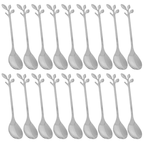 PartyKindom 20 Stück Teiliges Set Silberne Edelstahl Löffel Mini Kaffeelöffel Eiscremelöffel Teelöffel für Kaffee Tee Dessert Langlebig und Kratzfest Leicht zu Reinigen Edles Servierbesteck PartyKindom 20 Stück Teiliges Set Silberne Edelstahl Löffel Mini Kaffeelöffel Eiscremelöffel Teelöffel für Kaffee Tee Dessert Langlebig und Kratzfest Leicht zu Reinigen Edles Servierbesteck von PartyKindom