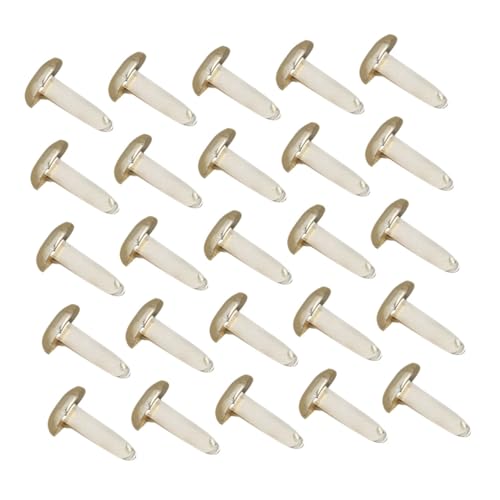 PartyKindom 200 Stück Metall Brads Gold mit Aufbewahrungsbox Metall Papierverschlüsse Rostfrei für Büro Scrapbooking Basteln und DIY Projekte von PartyKindom