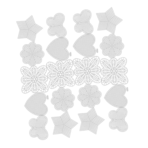 PartyKindom 25 Stück Teiliges DIY Kunststoff Gitternetz für Kreuzstich und Stickerei Kunststoff mit Schmetterling Herz Stern und Blütenformen Vielseitig für Handarbeiten Strick und PartyKindom 25 Stück Teiliges DIY Kunststoff Gitternetz für Kreuzstich und Stickerei Kunststoff mit Schmetterling Herz Stern und Blütenformen Vielseitig für Handarbeiten Strick und von PartyKindom