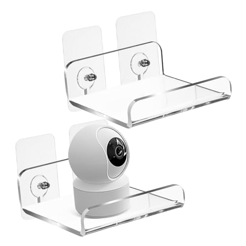 PartyKindom 2Stücke U Förmiges Wandregal aus Selbstklebendes Schwimmendes Regal für Badezimmer Wohnzimmer und Büro Platzsparendes Display Regal von PartyKindom